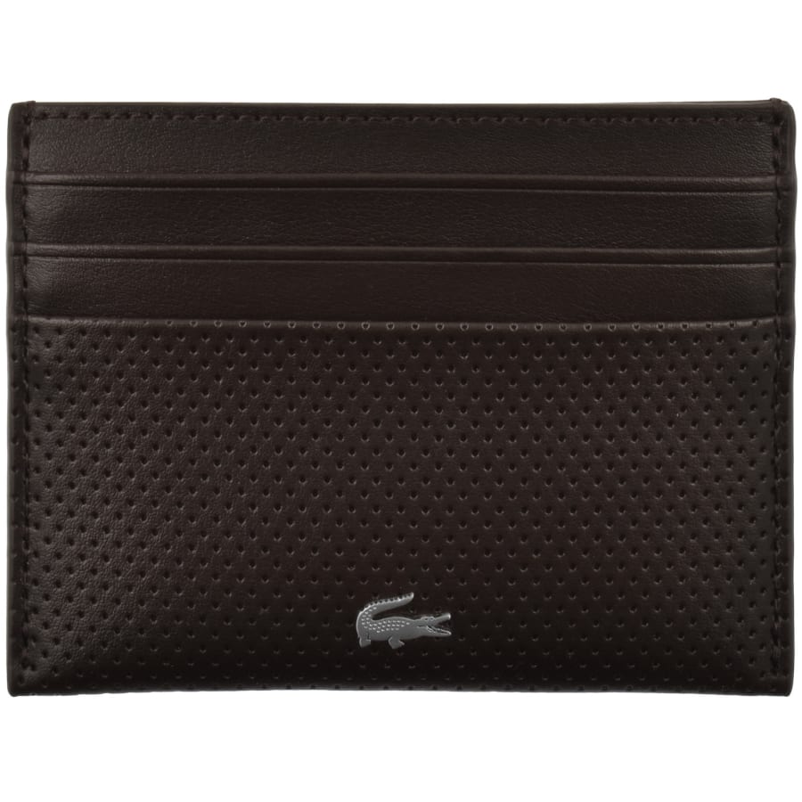 Image number 2 for Lacoste Leather Belt And Cardholder Set Brown
