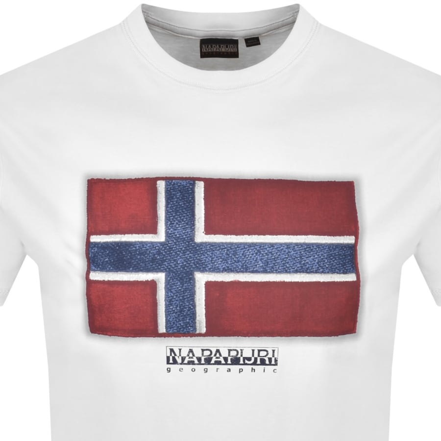 Image number 2 for Napapijri S-Flag Tiki T Shirt White