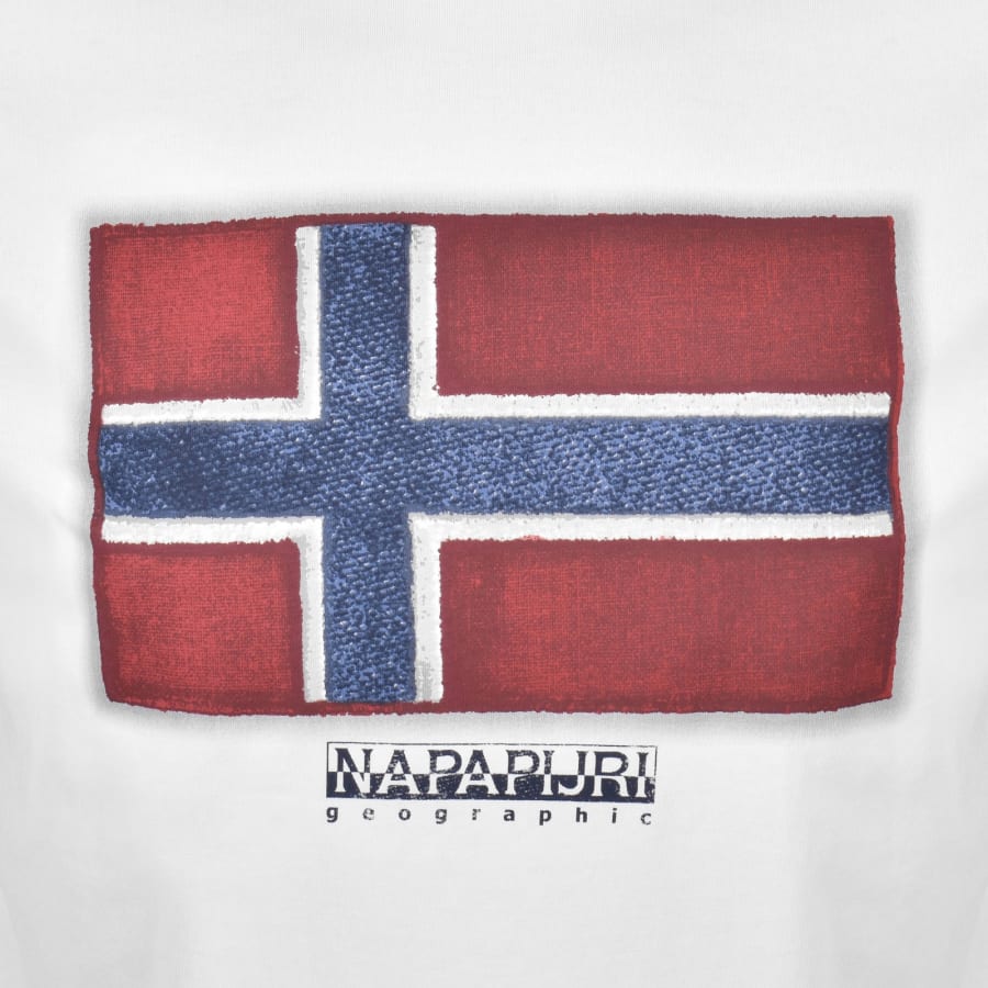 Image number 3 for Napapijri S-Flag Tiki T Shirt White