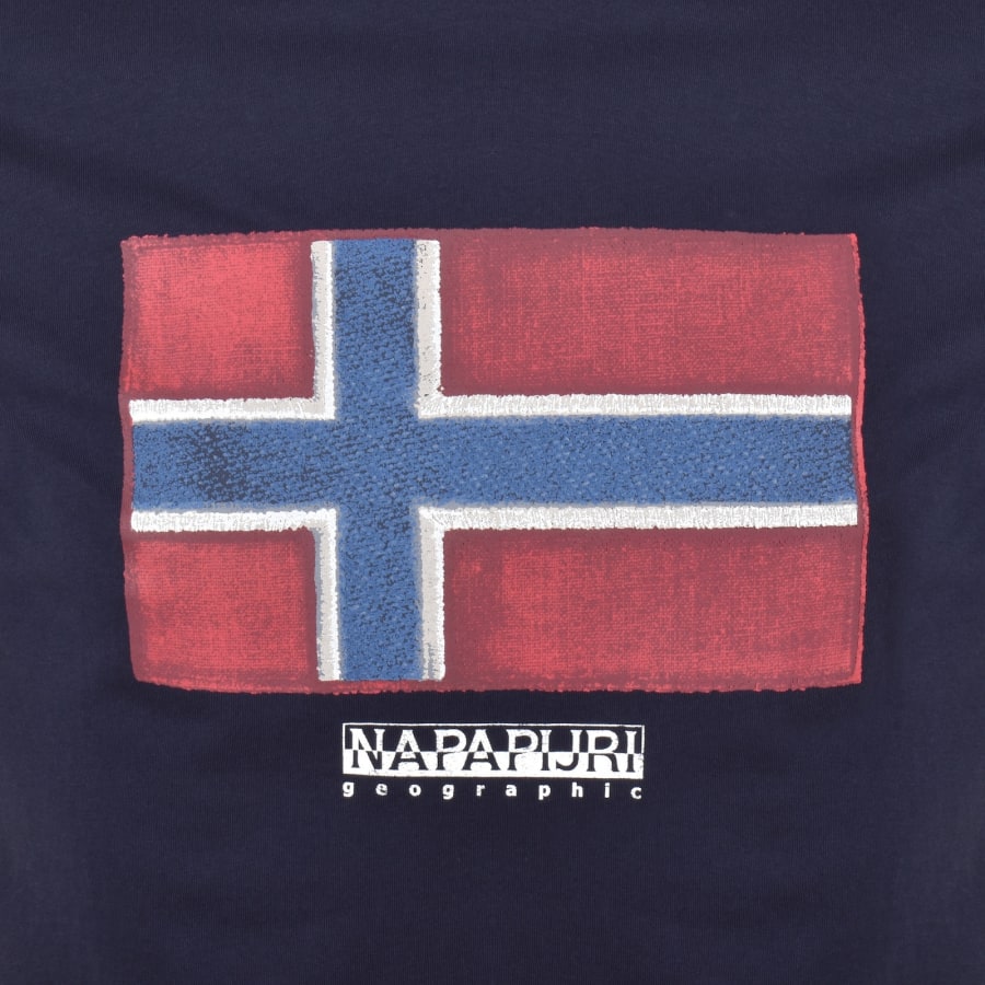 Image number 3 for Napapijri S-Flag Tiki T Shirt Navy