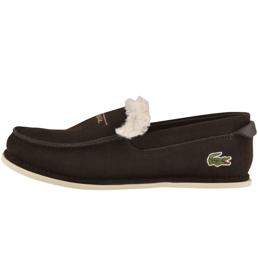 Image number 2 for Lacoste Aubrey Slippers Brown