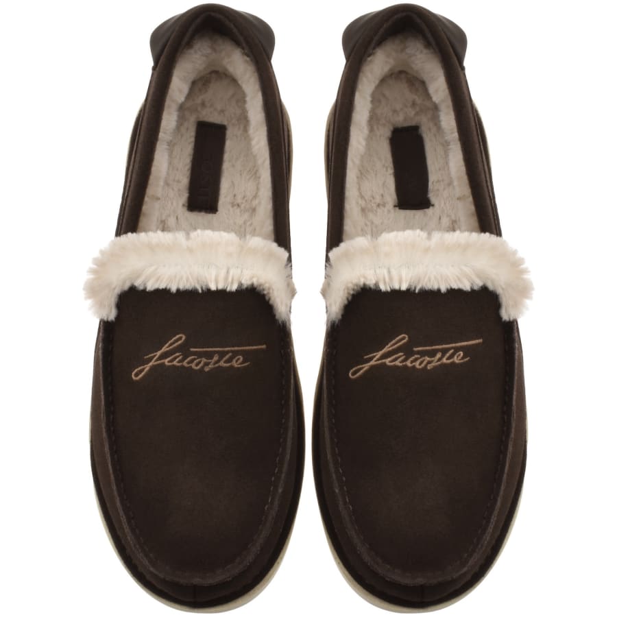 Image number 1 for Lacoste Aubrey Slippers Brown