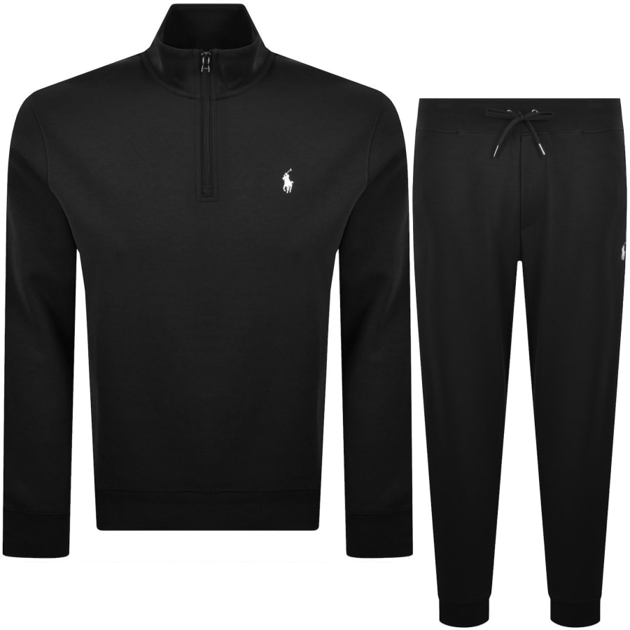 Image number 1 for Ralph Lauren Quarter Zip Tracksuit Black