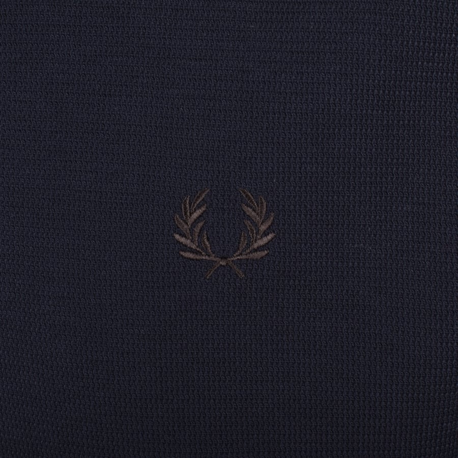 Image number 3 for Fred Perry Jacquard Polo Shirt Navy