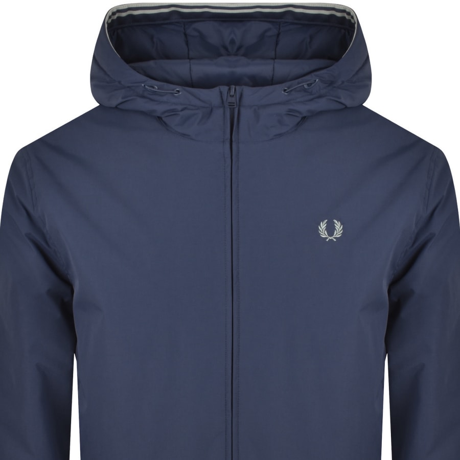 Image number 2 for Fred Perry Brentham Hooded Jacket Navy