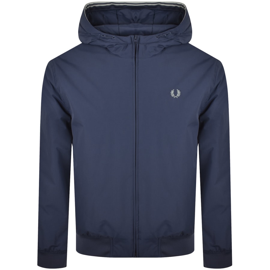Image number 1 for Fred Perry Brentham Hooded Jacket Navy