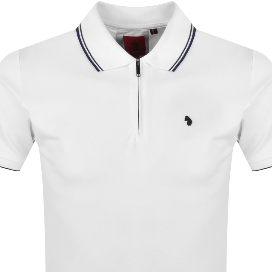 Image number 2 for Luke 1977 Texas Tipped Polo T Shirt White
