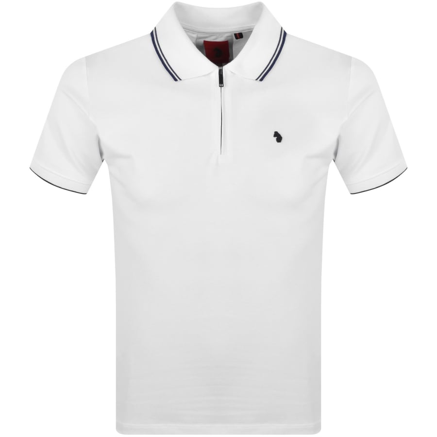 Image number 1 for Luke 1977 Texas Tipped Polo T Shirt White