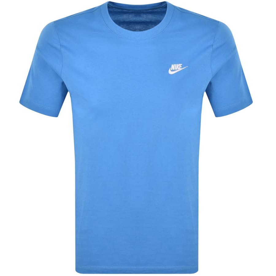 Image number 1 for Nike Crew Neck Club T Shirt Blue