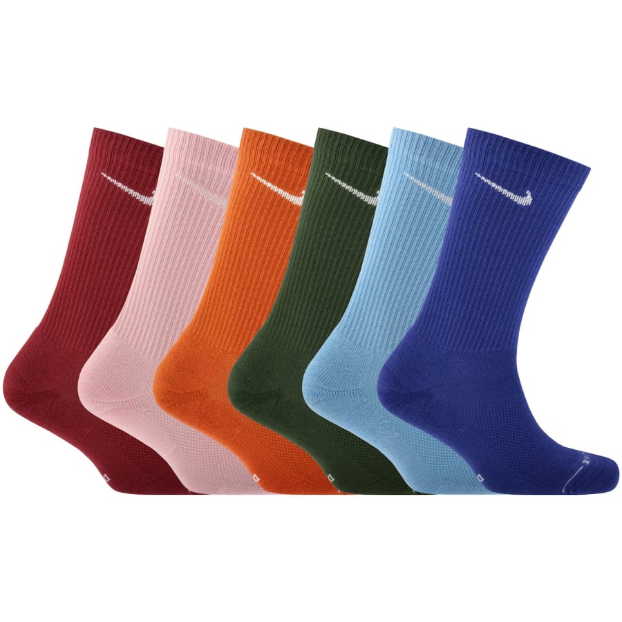 Image number 1 for Nike 6 Pack Crew Socks Multi