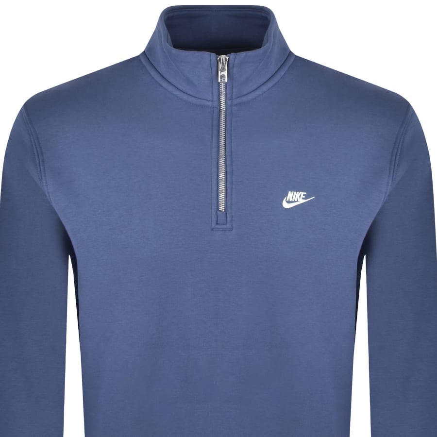 Image number 2 for Nike Quarter Zip Sweatshirt Blue
