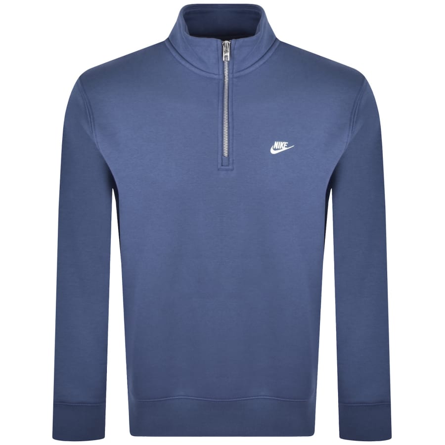 Image number 1 for Nike Quarter Zip Sweatshirt Blue