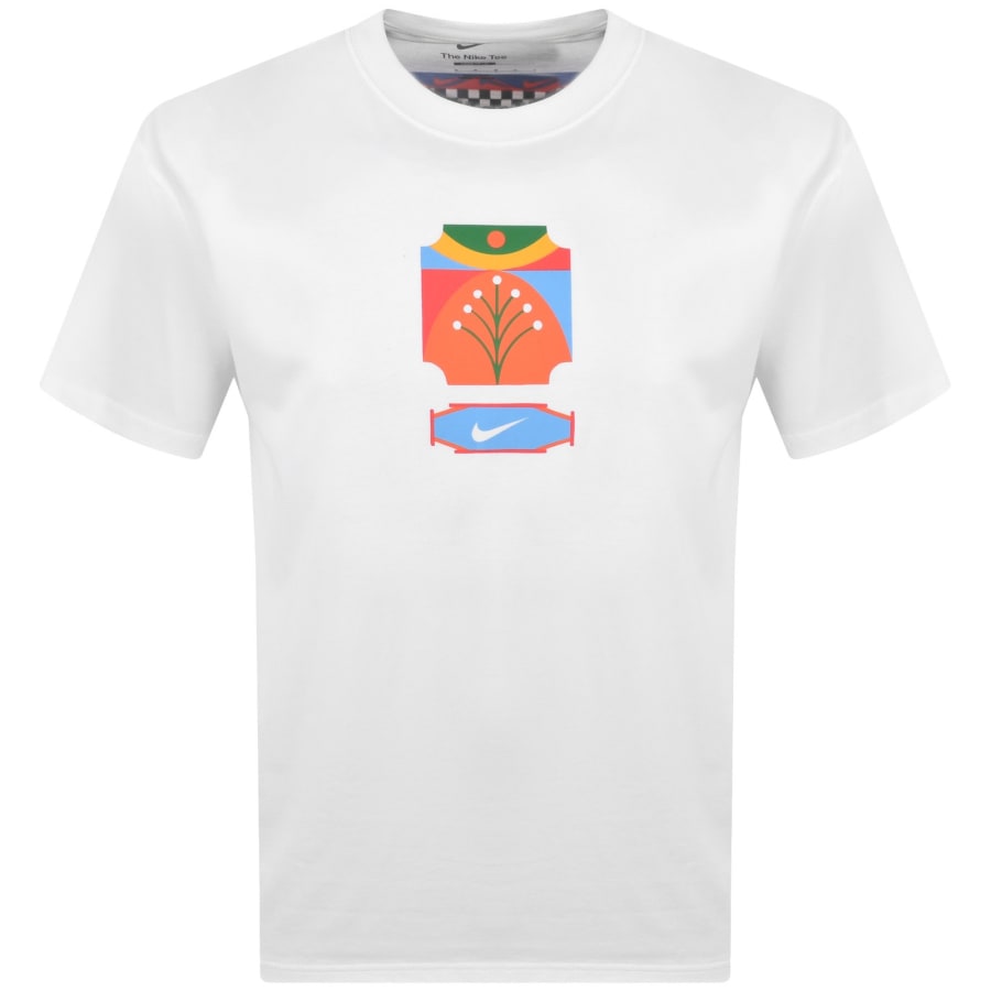 Image number 2 for Nike Crew Neck Palm Tree T Shirt White