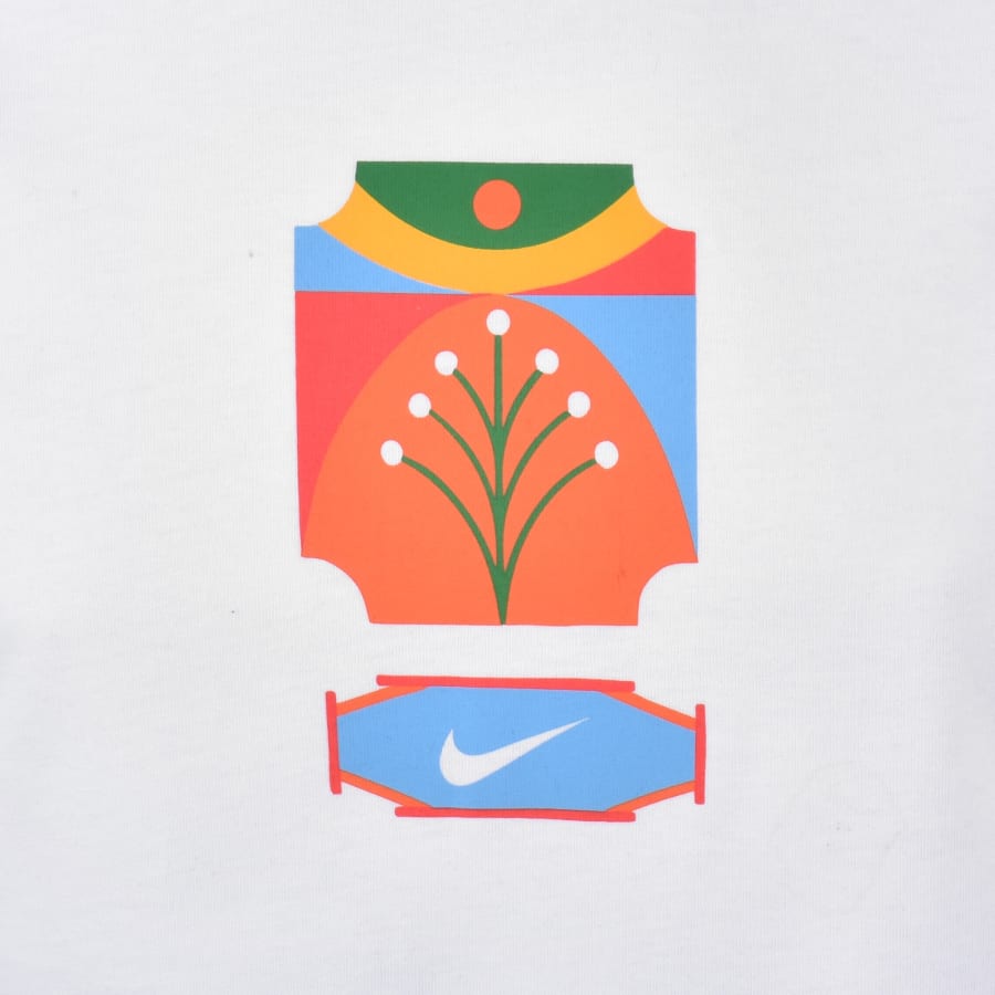 Image number 4 for Nike Crew Neck Palm Tree T Shirt White