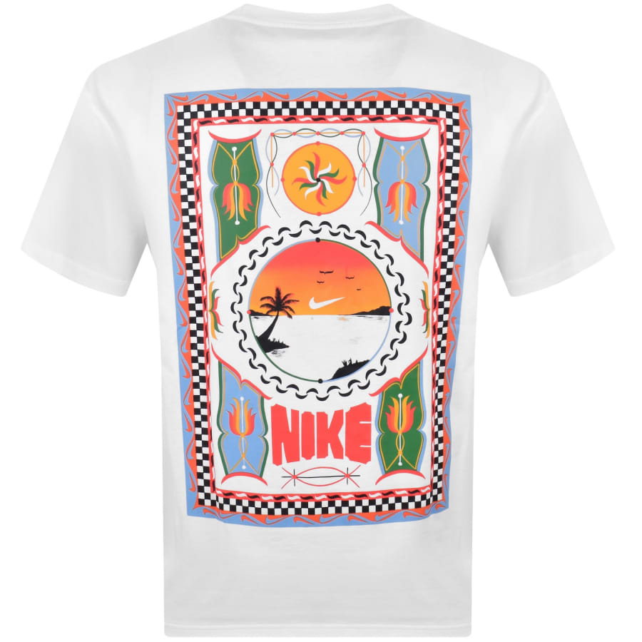Image number 5 for Nike Crew Neck Palm Tree T Shirt White