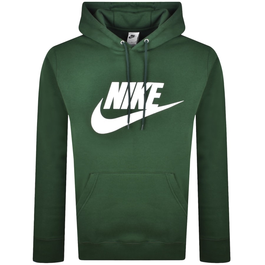 Image number 1 for Nike Sportswear Logo Fleece Hoodie Green