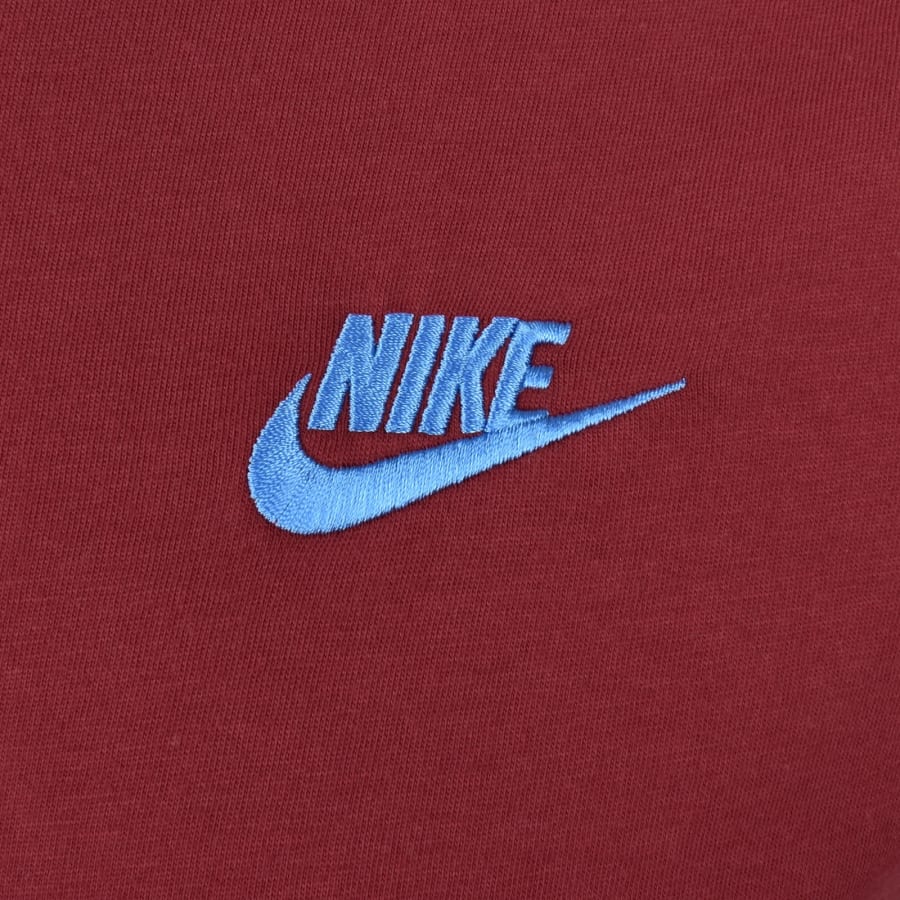 Image number 3 for Nike Crew Neck Club T Shirt Red