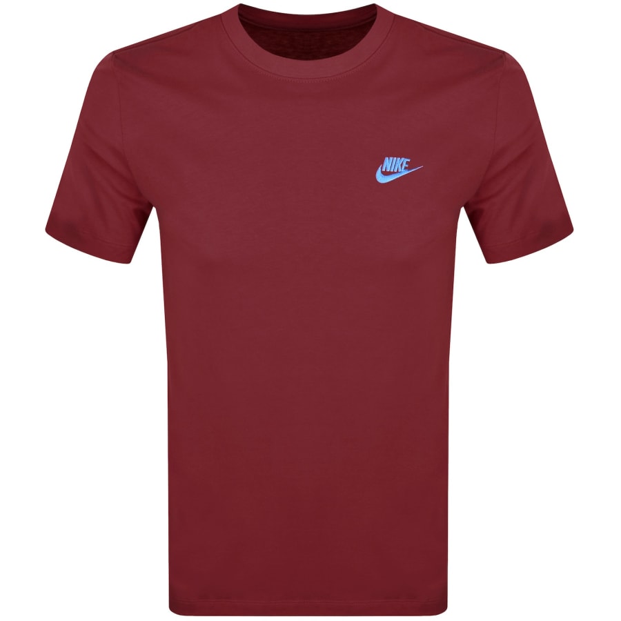 Image number 1 for Nike Crew Neck Club T Shirt Red