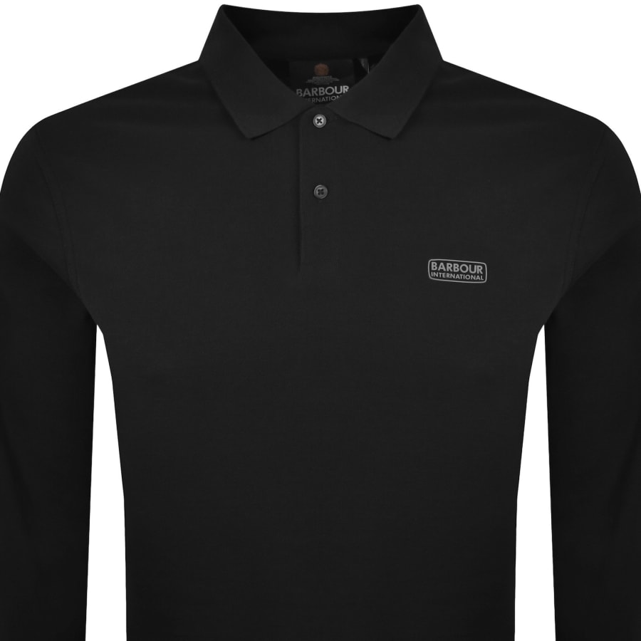 Image number 2 for Barbour International Long Sleeve Polo Black