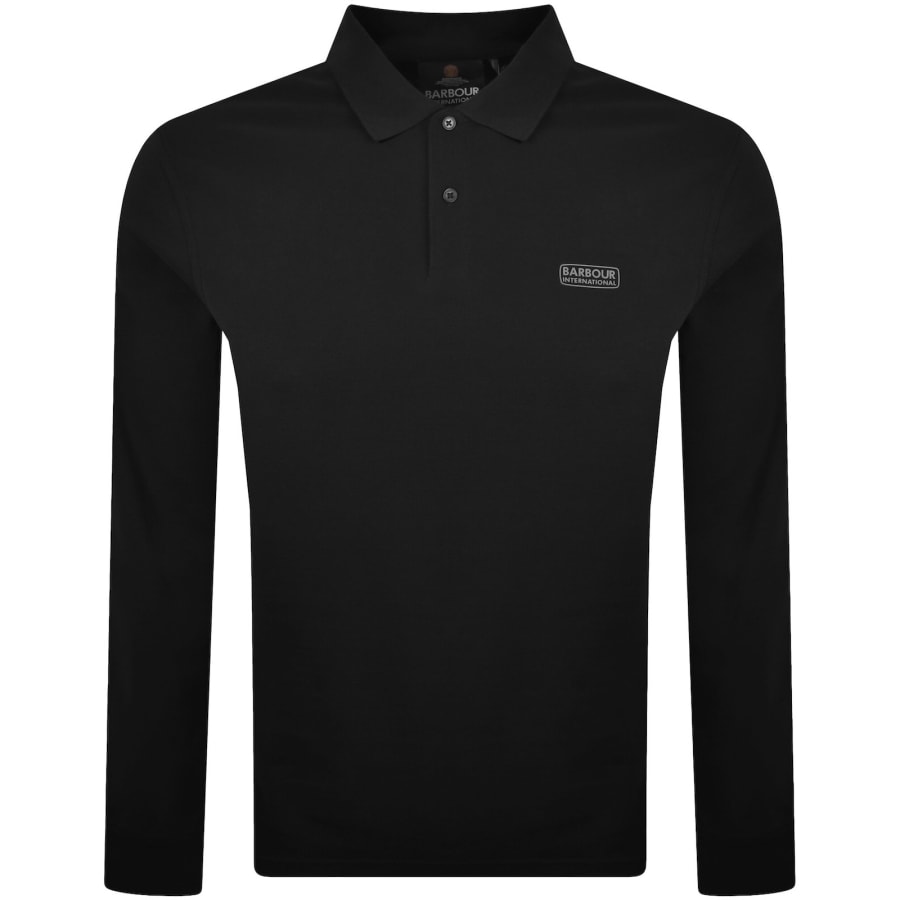 Image number 1 for Barbour International Long Sleeve Polo Black