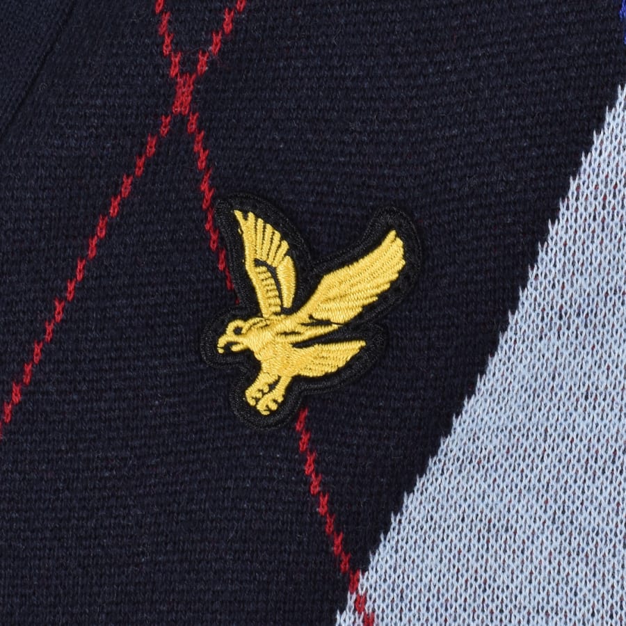 Image number 3 for Lyle And Scott Archive Knit Cardigan Navy