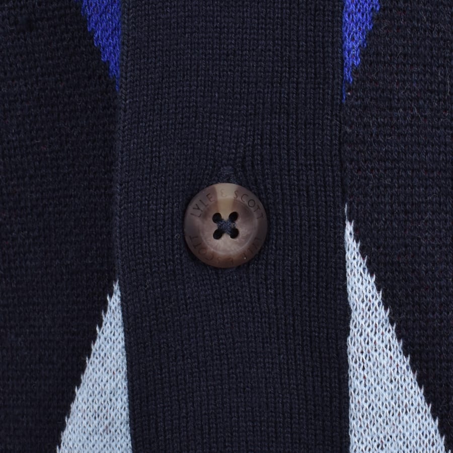 Image number 4 for Lyle And Scott Archive Knit Cardigan Navy