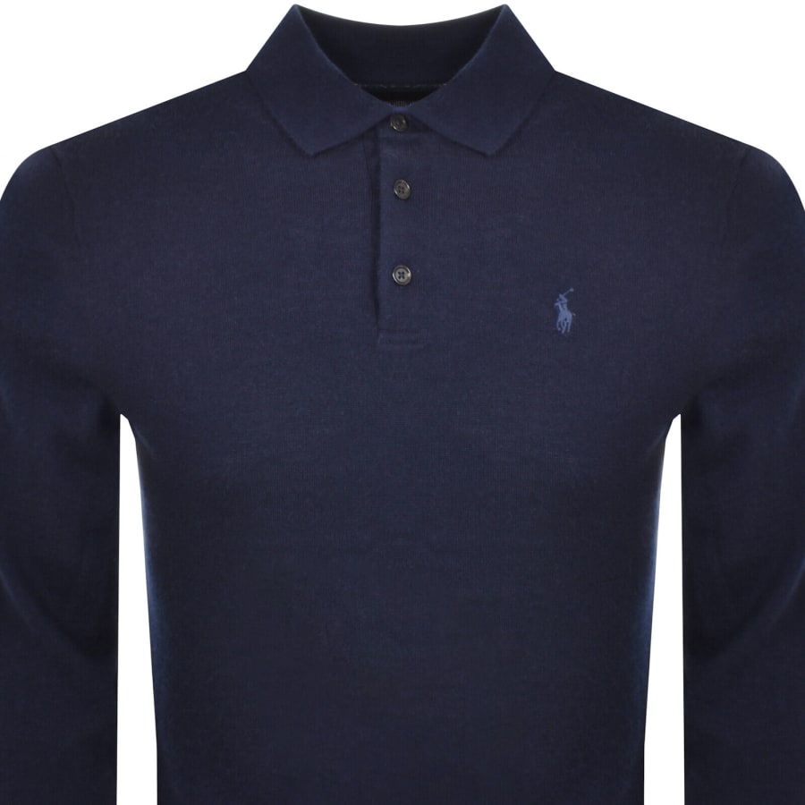 Image number 2 for Ralph Lauren Polo Knitted Wool Jumper Navy