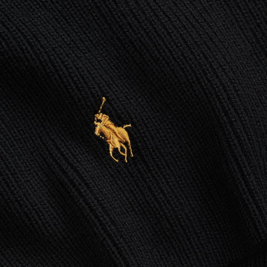 Image number 3 for Ralph Lauren Wool Scarf Polo Black