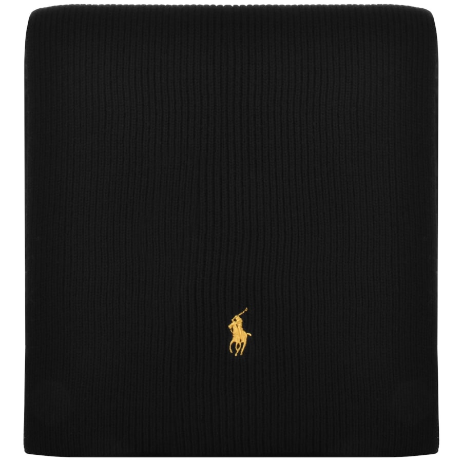 Image number 1 for Ralph Lauren Wool Scarf Polo Black
