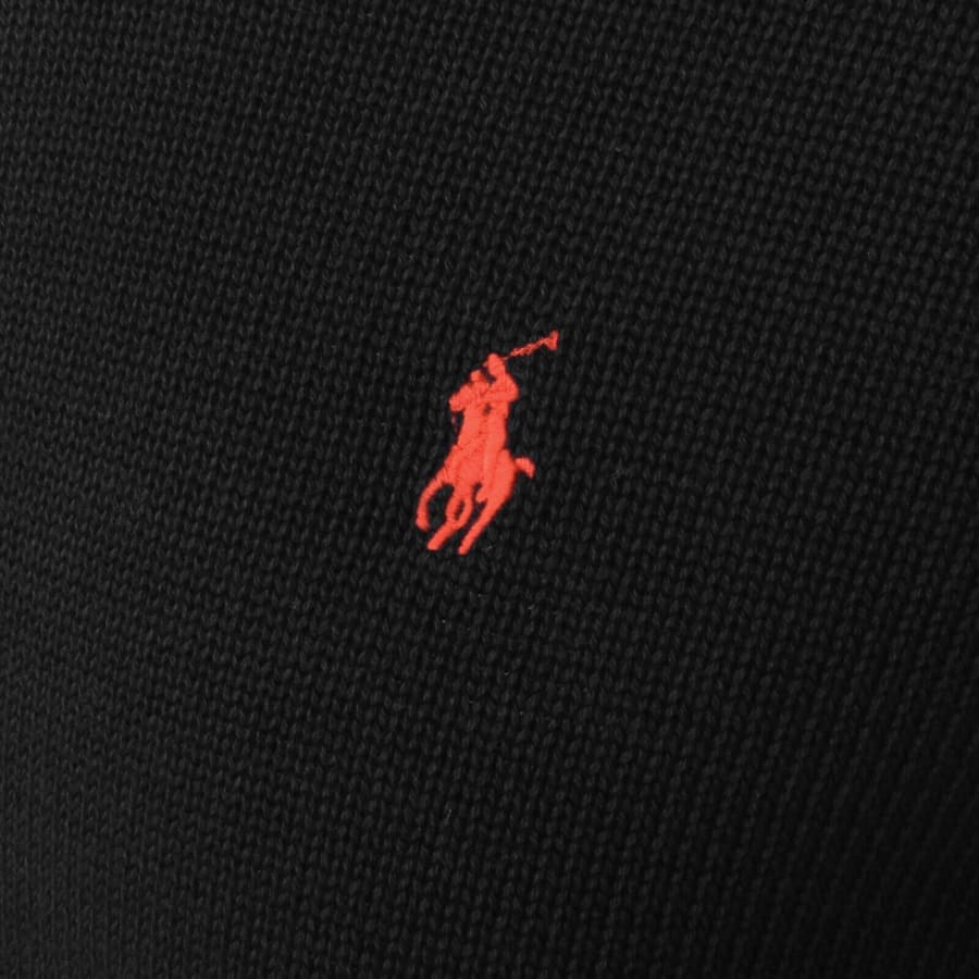 Image number 3 for Ralph Lauren Half Zip Knit Jumper Black