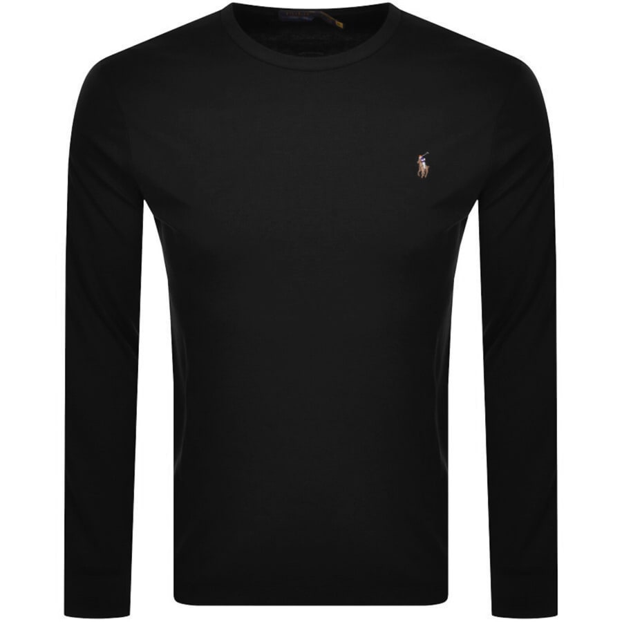 Image number 1 for Ralph Lauren Long Sleeved T Shirt Black