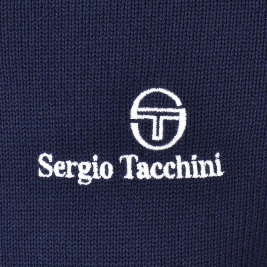 Image number 3 for Sergio Tacchini New Dallas Quarter Zip Jumper Navy