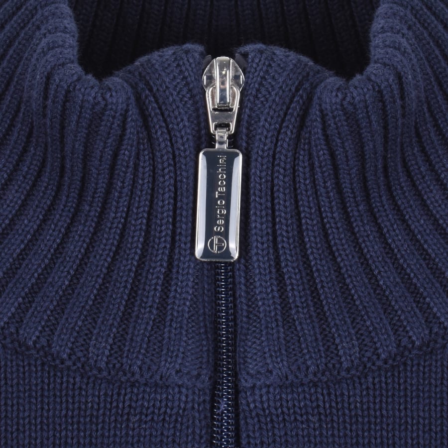 Image number 4 for Sergio Tacchini New Dallas Quarter Zip Jumper Navy