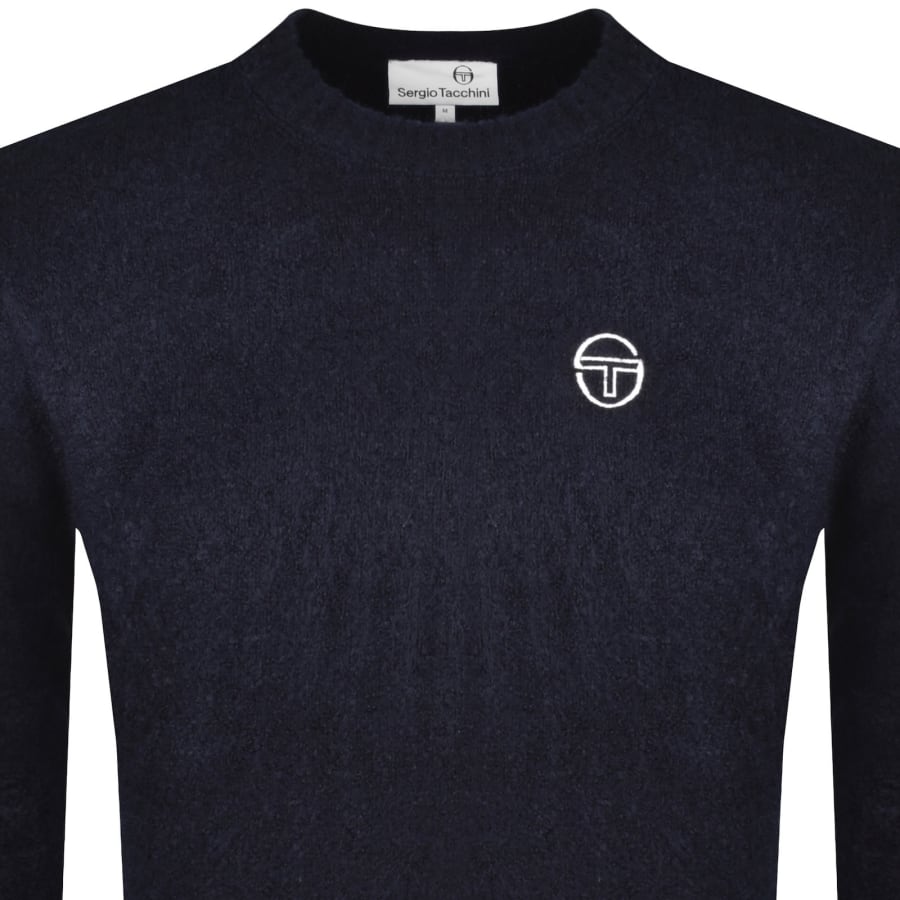 Image number 2 for Sergio Tacchini Crew Neck Knit Jumper Navy