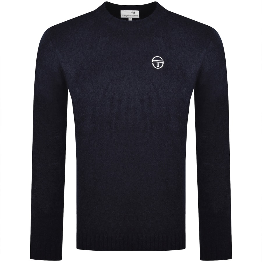 Image number 1 for Sergio Tacchini Crew Neck Knit Jumper Navy