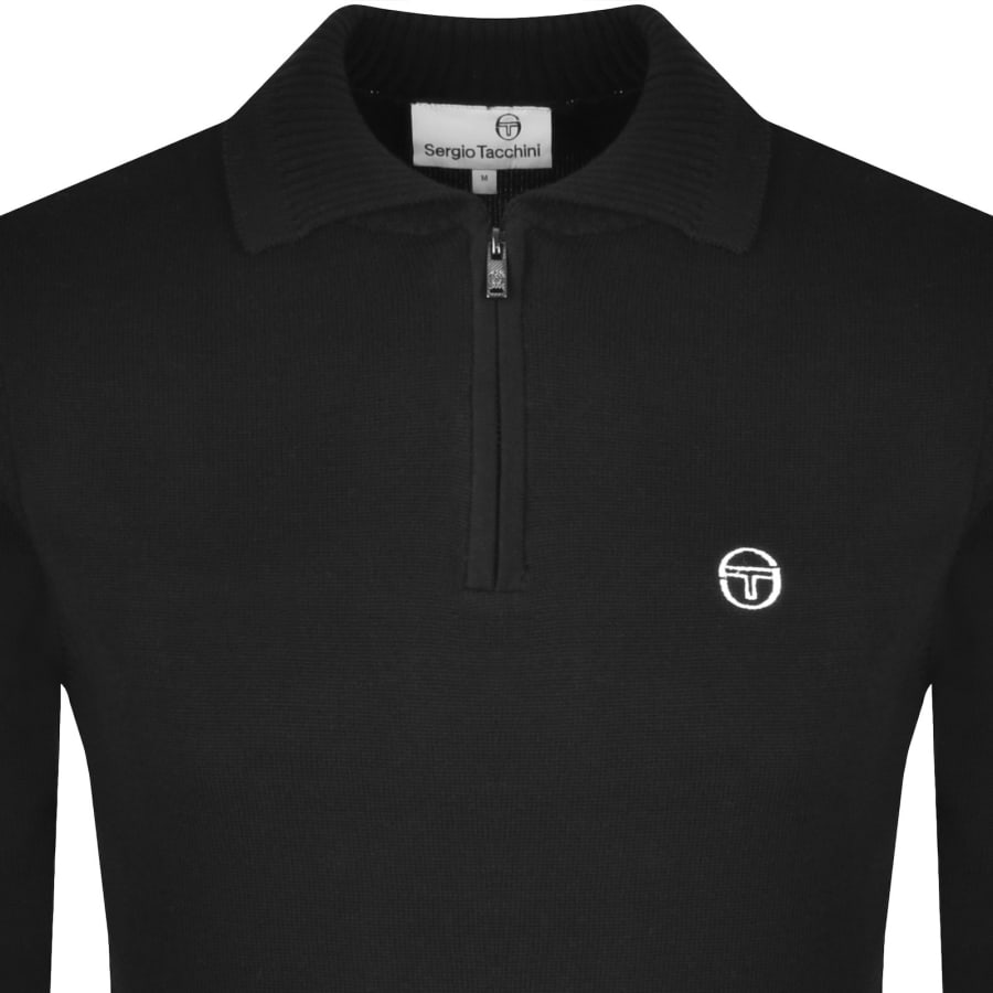 Image number 2 for Sergio Tacchini Roberto Knit Polo Black