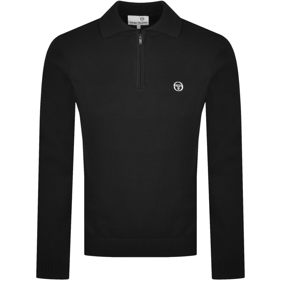 Image number 1 for Sergio Tacchini Roberto Knit Polo Black
