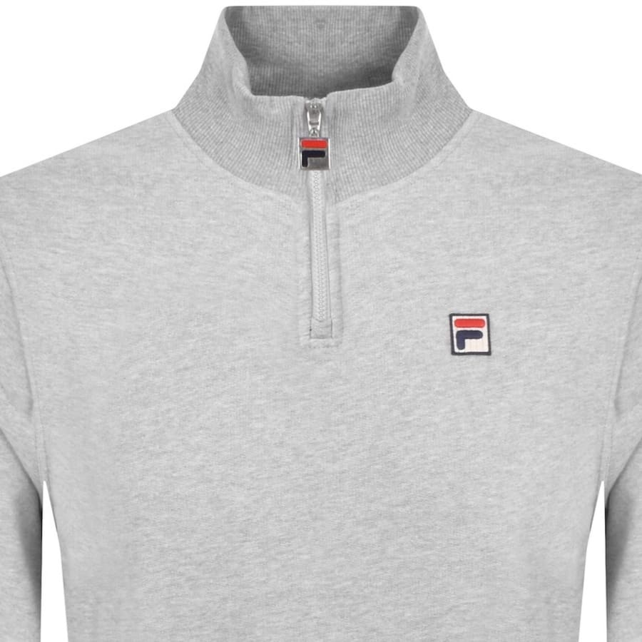 Image number 2 for Fila Vintage Quarter Zip Ramy Sweatshirt Grey