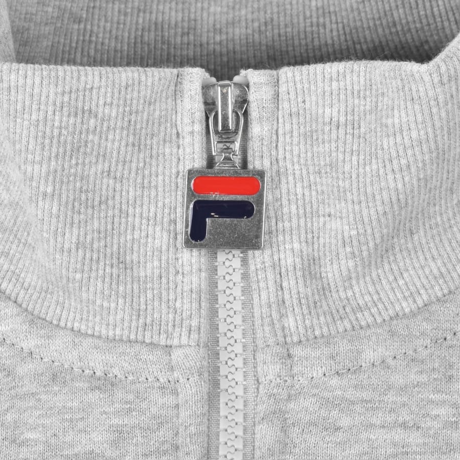 Image number 4 for Fila Vintage Quarter Zip Ramy Sweatshirt Grey