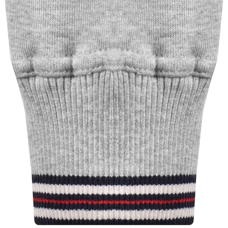 Image number 5 for Fila Vintage Quarter Zip Ramy Sweatshirt Grey