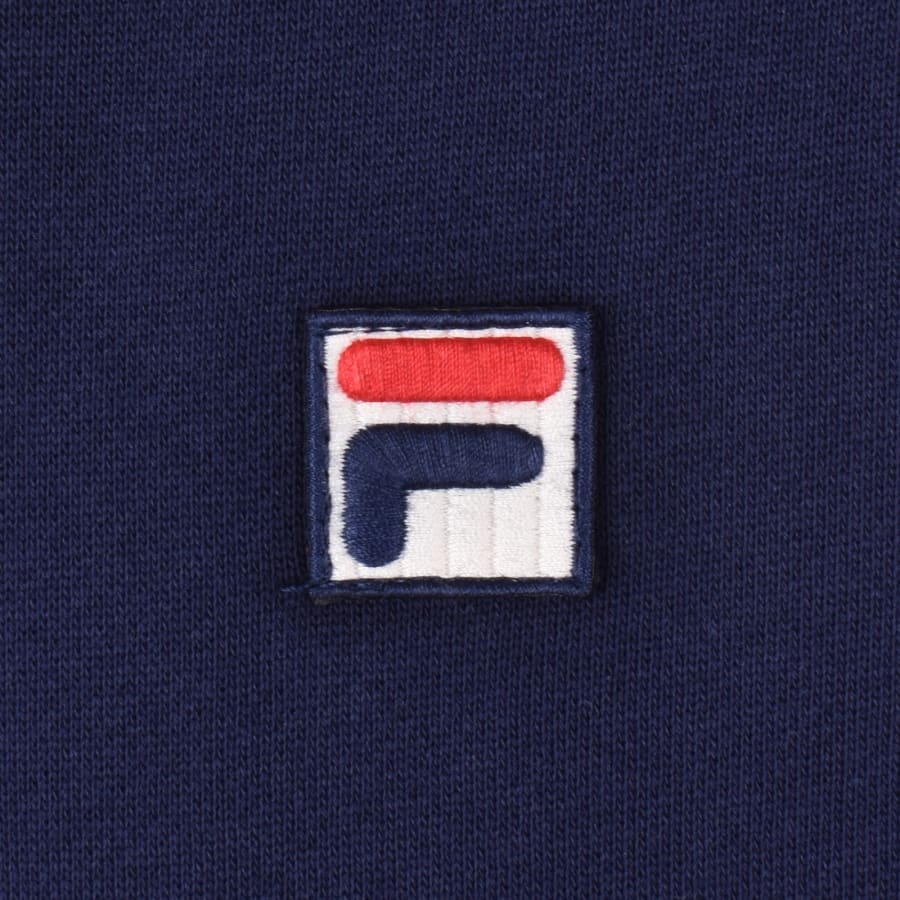 Image number 3 for Fila Tenconi Full Zip Peached Fleece Hoodie Navy