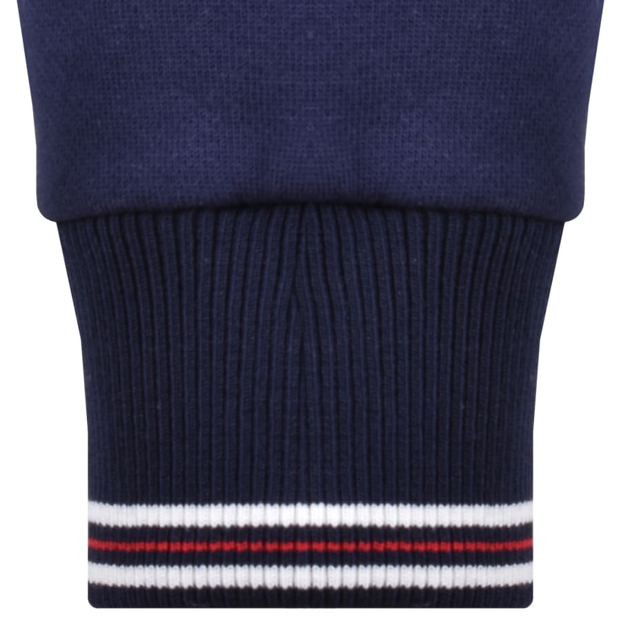 Image number 5 for Fila Tenconi Full Zip Peached Fleece Hoodie Navy