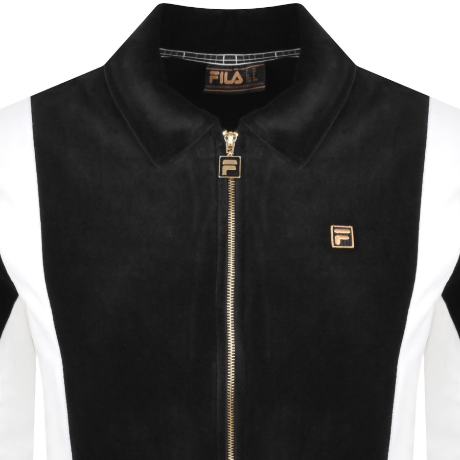 Image number 2 for Fila Velour Colour Block Jacket Black