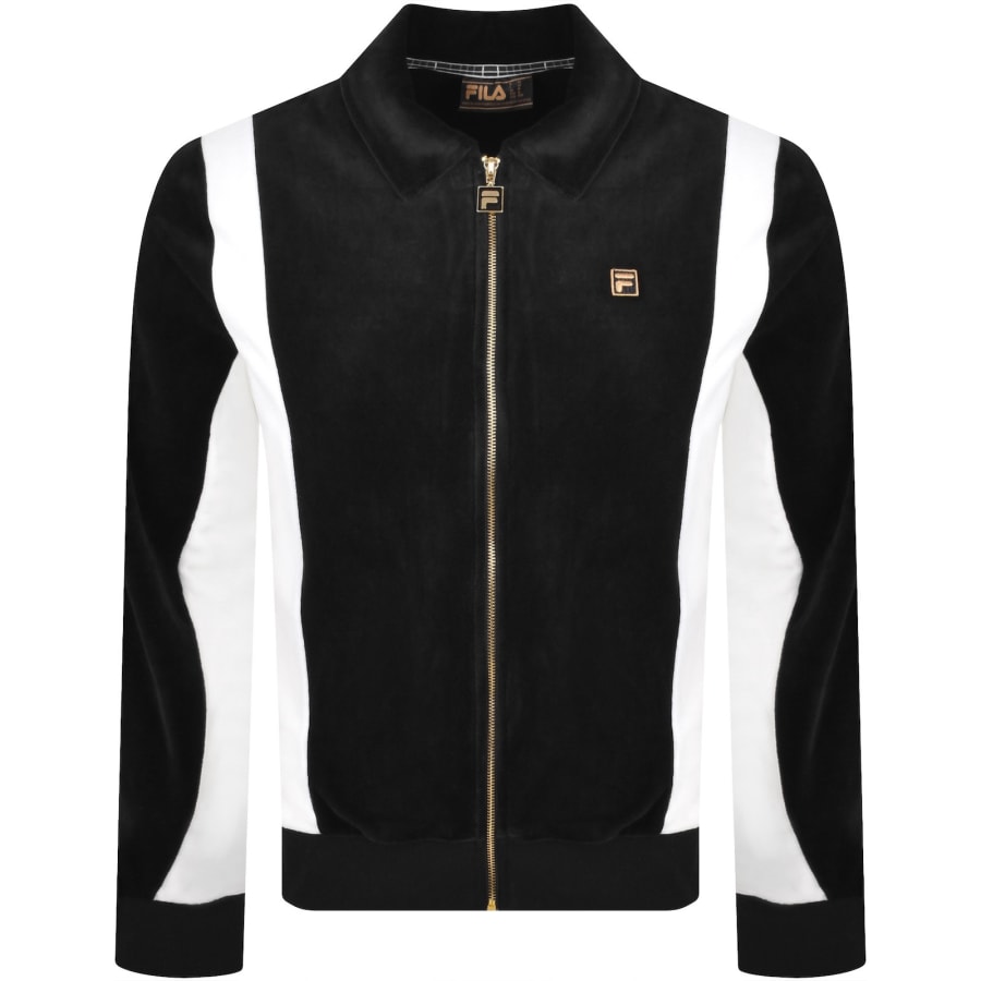 Image number 1 for Fila Velour Colour Block Jacket Black