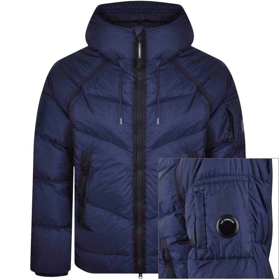 Image number 1 for CP Company Down Shield Jacket Navy