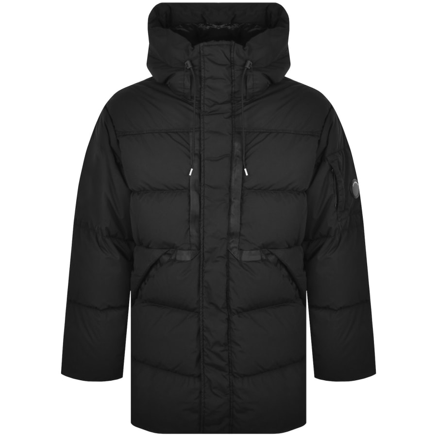 Image number 2 for CP Company Nycra-R Long Down Jacket Black