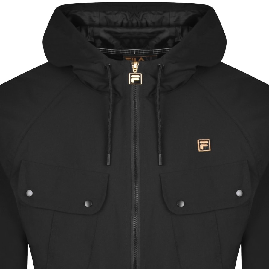Image number 2 for Fila Fabroni Hooded Parka Black