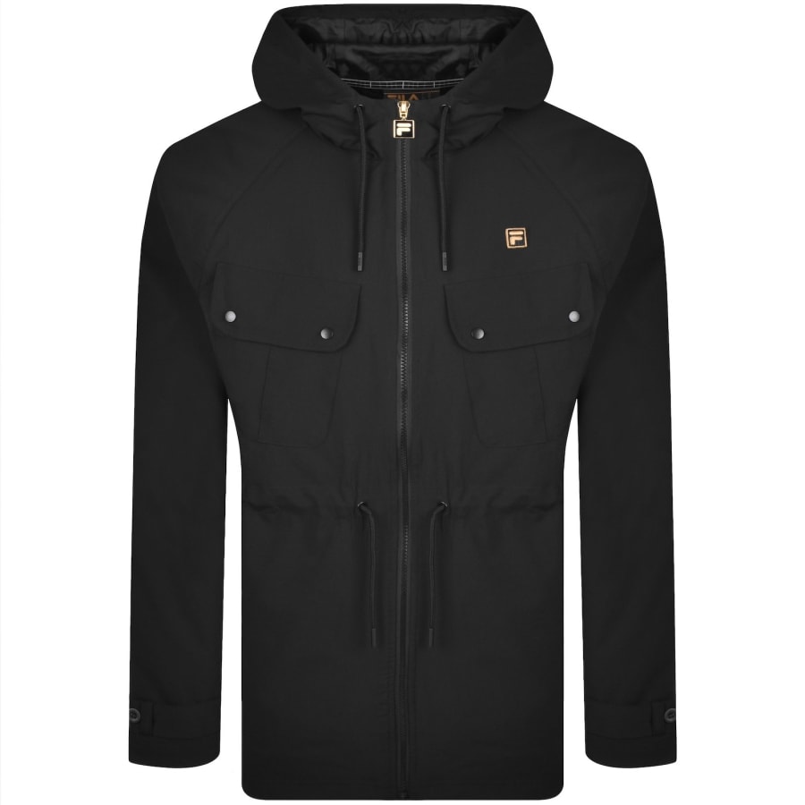 Image number 1 for Fila Fabroni Hooded Parka Black