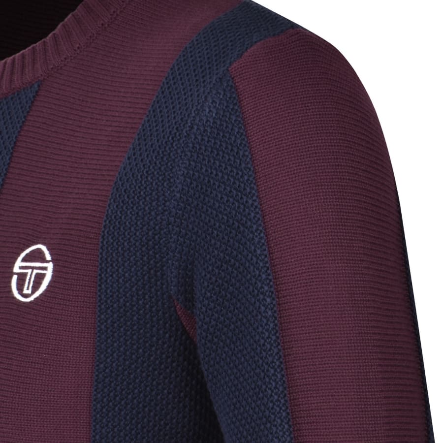 Image number 4 for Sergio Tacchini Crew Neck Knit Jumper Red