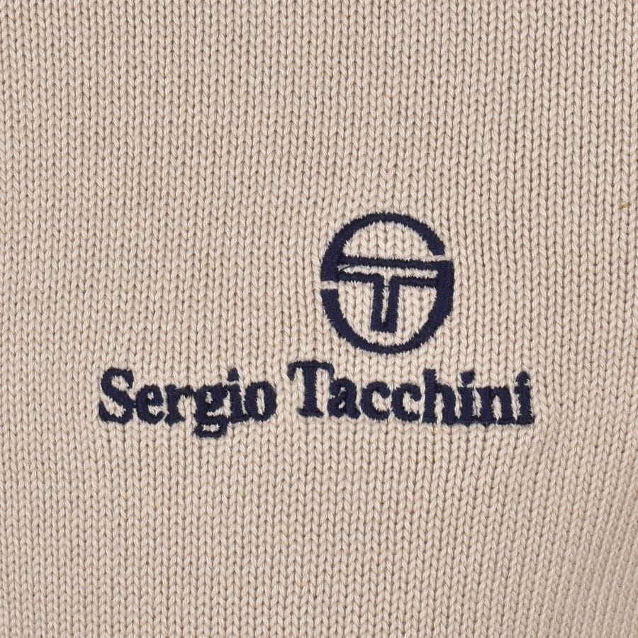 Image number 3 for Sergio Tacchini Dallas Quarter Zip Jumper Beige